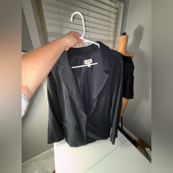 Open edit relaxed fit Black Button Closure Long Sleeve V-Neck Blaze SZ S - Picture 16 of 16